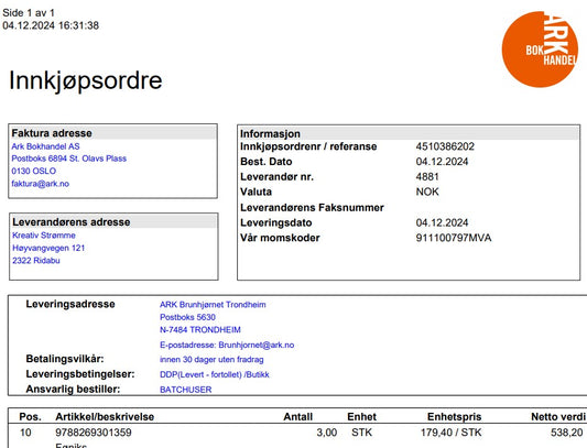 ARK i Trondheim bestilte 3 Føniks i kveld uten at jeg har startet markedsføringen