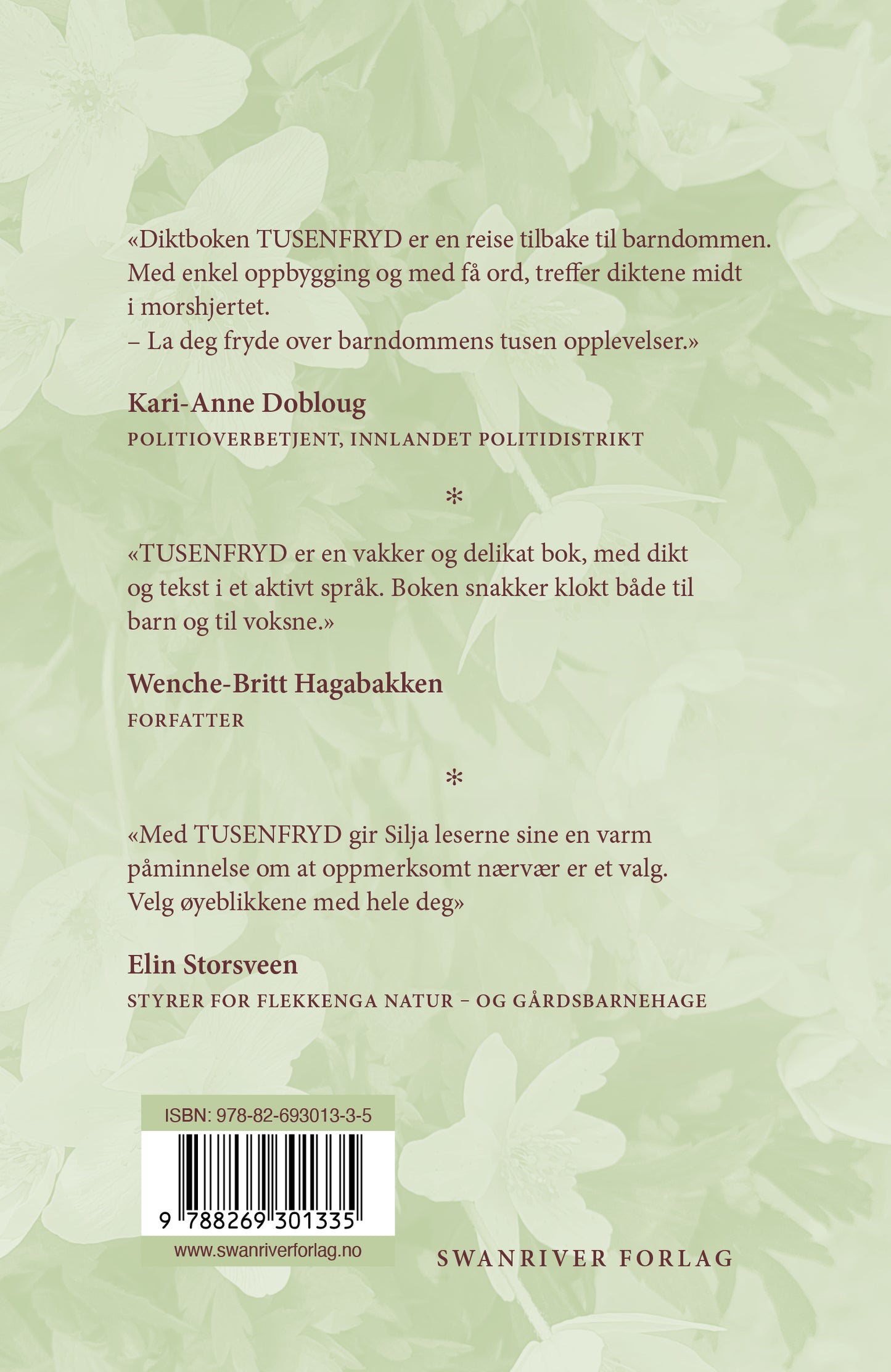 Diktbok - Tusenfryd (andre bok i dikttrilogien Skimmer)